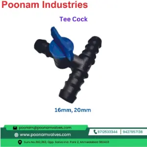PP Lateral Tee Cock 16mm, 20mm